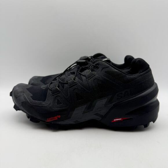 Salomon Mens Speedcross 6 Gore-Tex Trail Sneakers US 7 Black Waterproof EUC - Picture 8 of 14